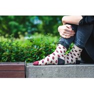 Kropki Cień Czerwone z Beżem