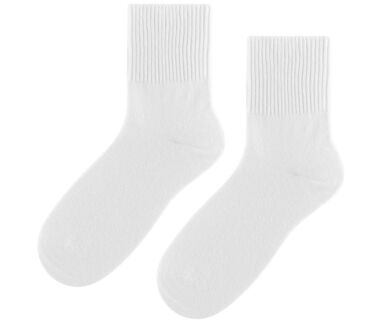 Skarpetki bezuciskowe - damskie - białe