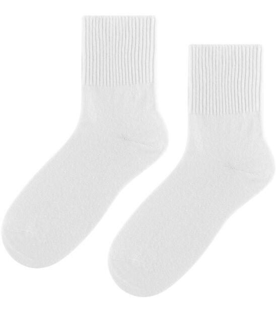 Skarpetki bezuciskowe - damskie - białe