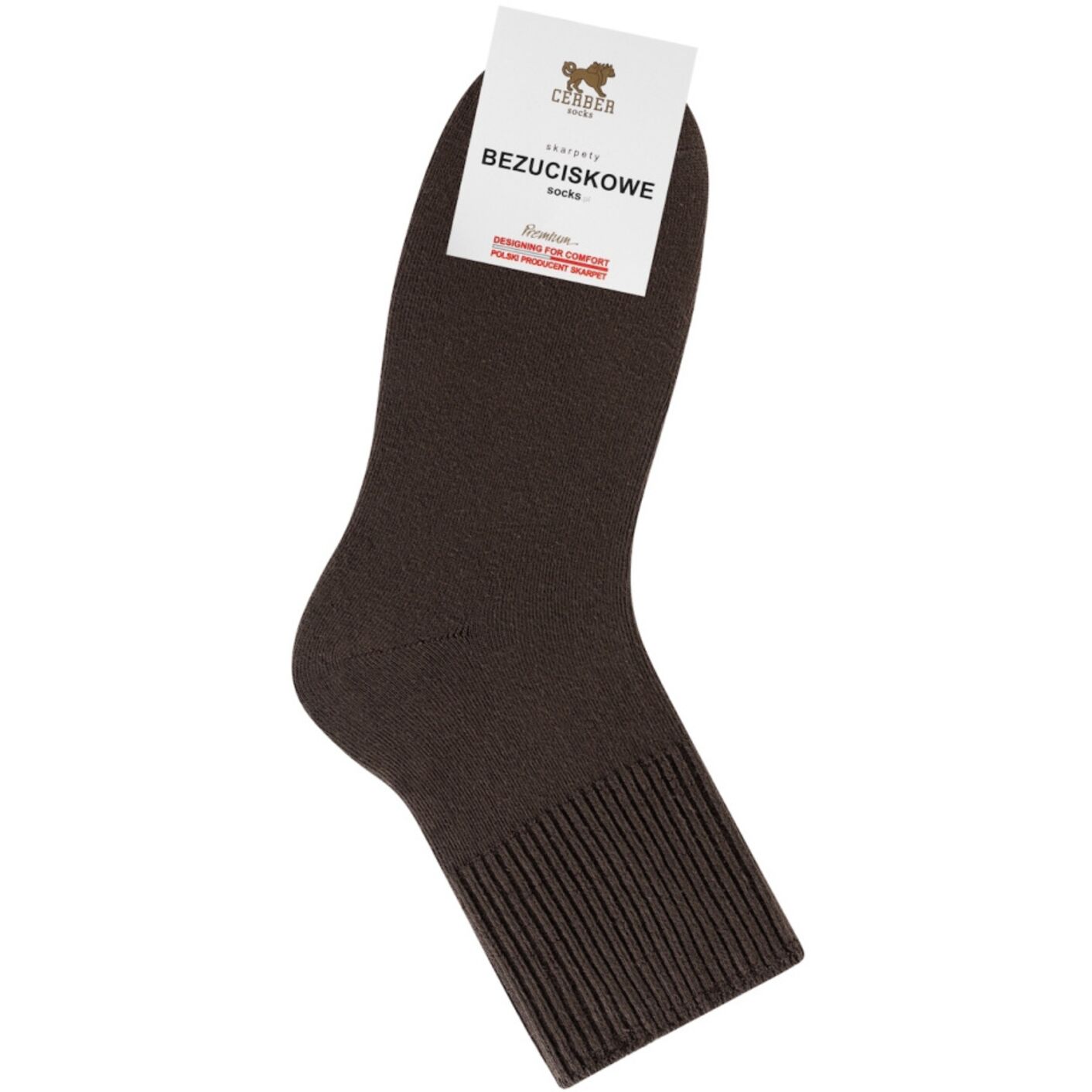 Skarpetki bezuciskowe - damskie - brąz