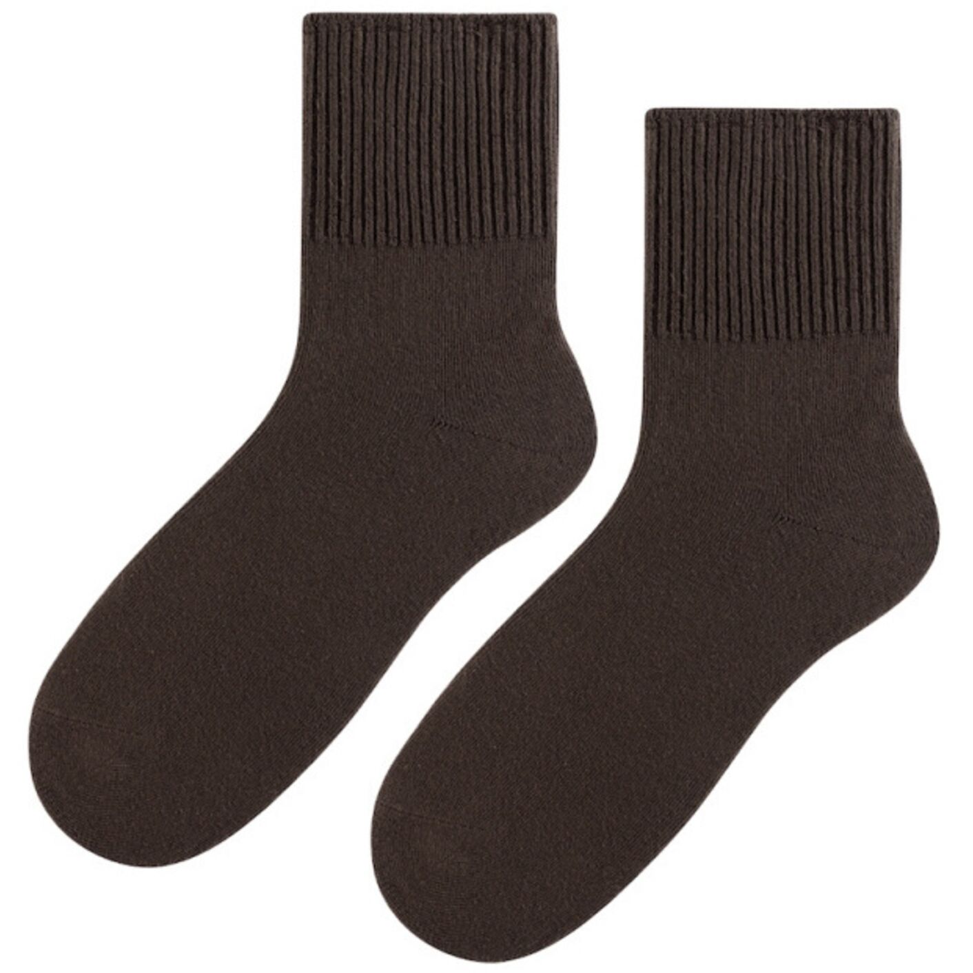 Skarpetki bezuciskowe - damskie - brąz