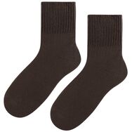 Bezuciskowe, damskie skarpetki brązowe