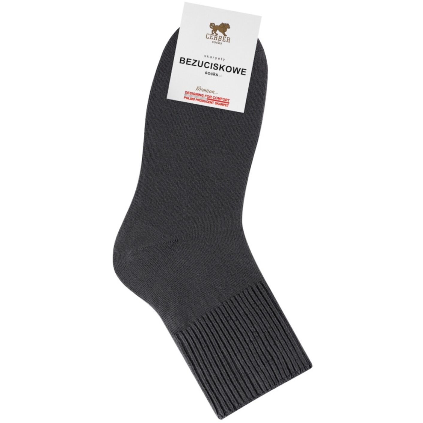 Skarpetki bezuciskowe - damskie - ciemny szary melanż