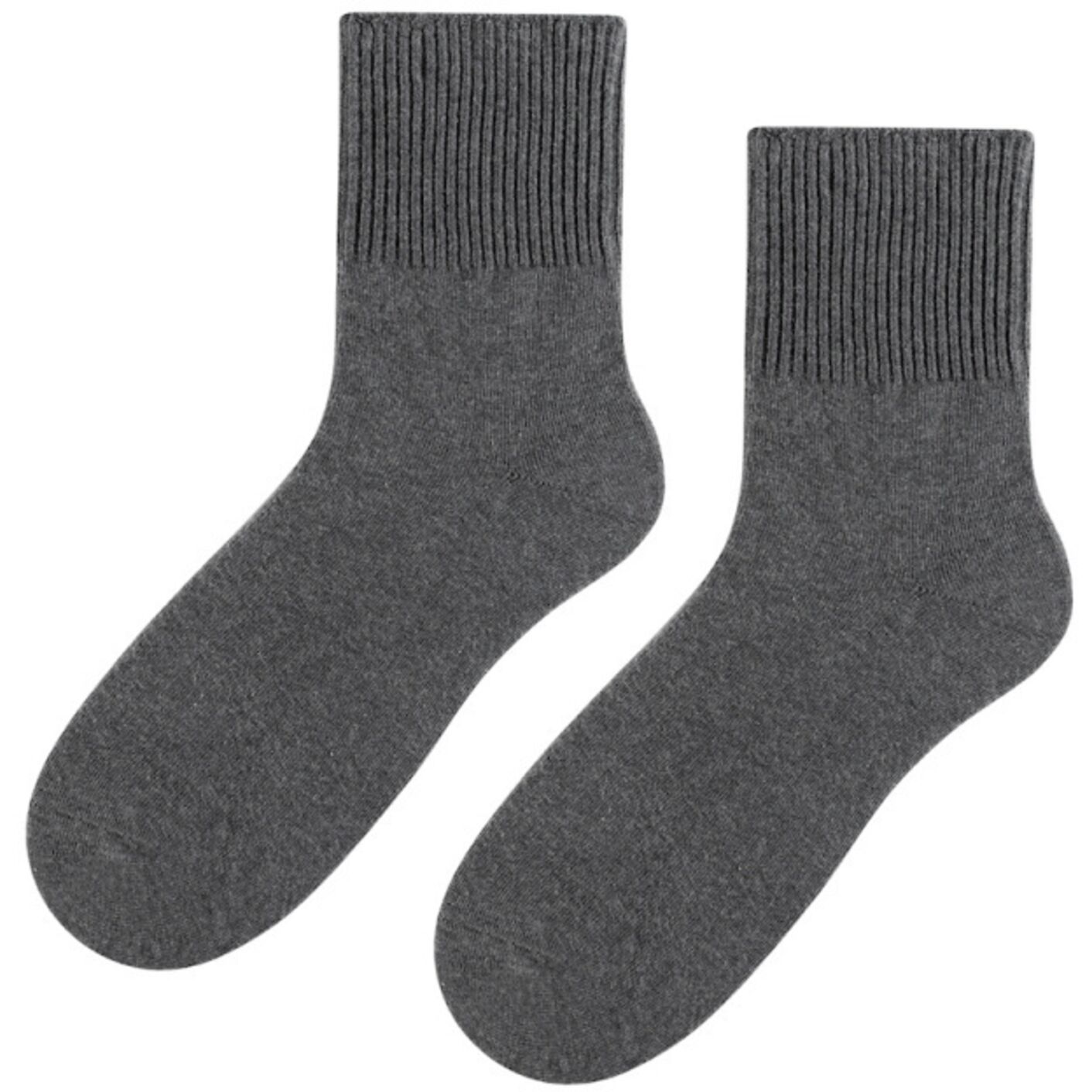 Skarpetki bezuciskowe - damskie - ciemny szary melanż