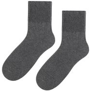 Skarpetki bezuciskowe - damskie - ciemny szary melanż