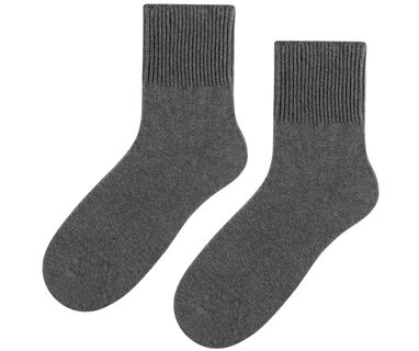 Skarpetki bezuciskowe - damskie - ciemny szary melanż