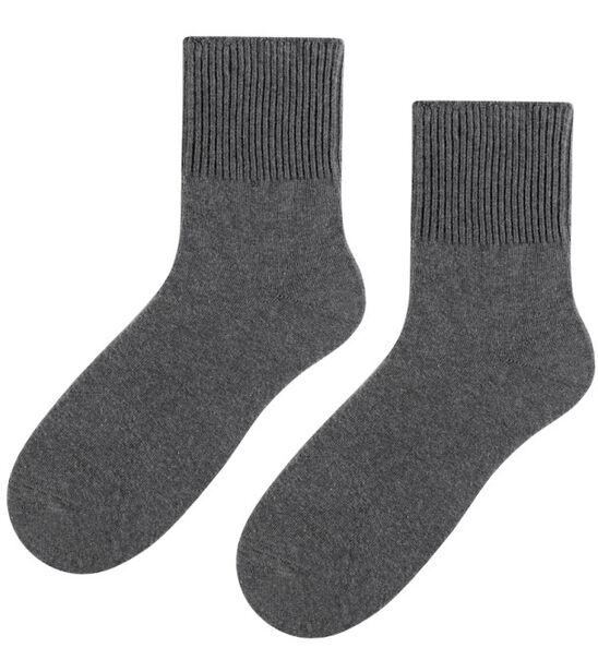 Skarpetki bezuciskowe - damskie - ciemny szary melanż