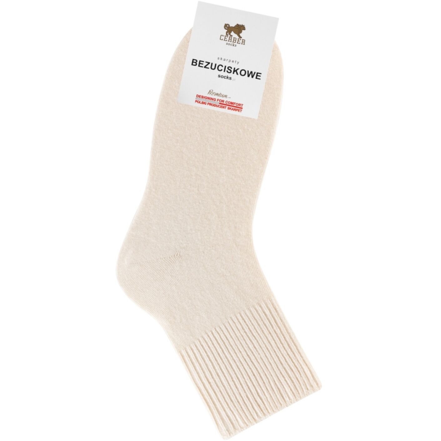 Skarpetki bezuciskowe - damskie - ecru