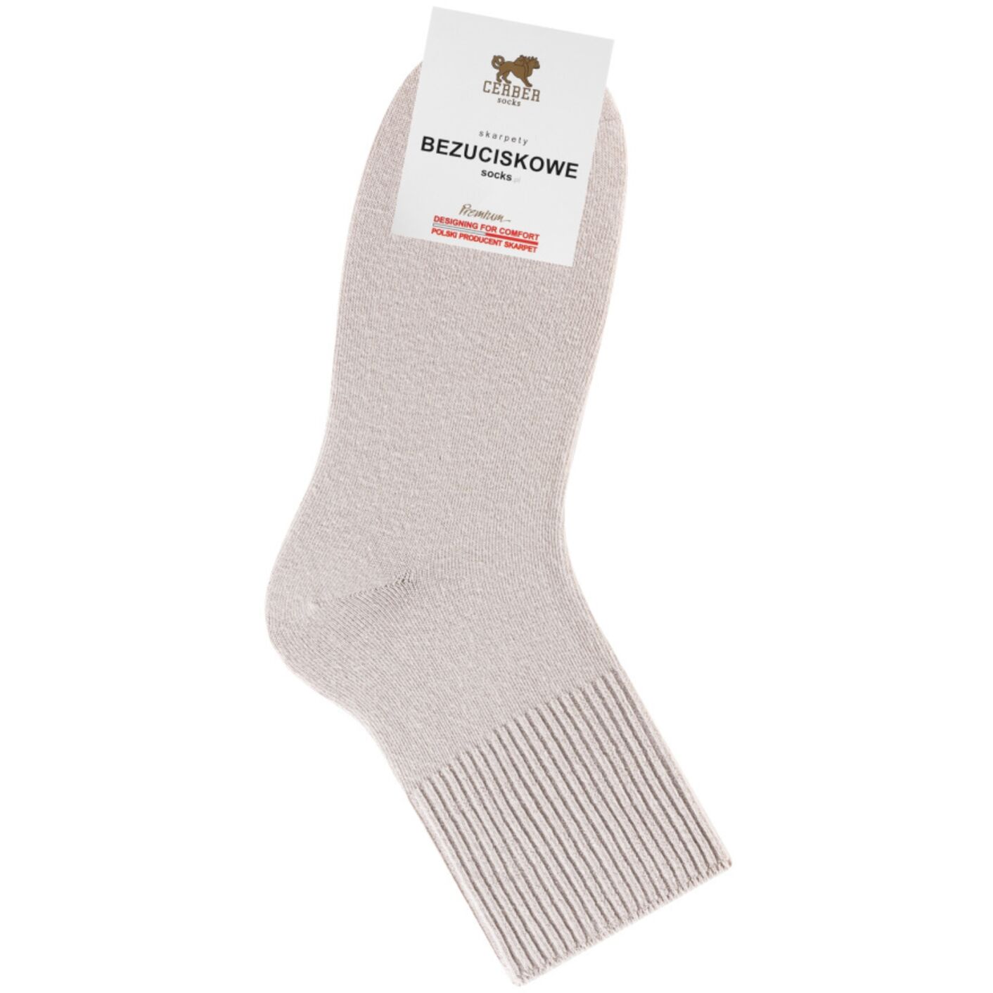 Skarpetki bezuciskowe - damskie - jasny beż