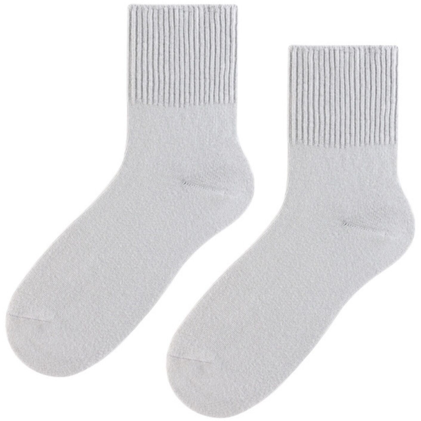 Skarpetki bezuciskowe - damskie - jasny szary