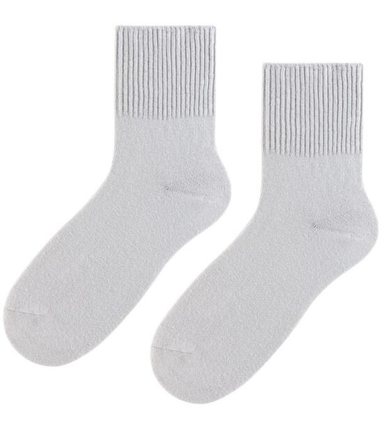 Skarpetki bezuciskowe - damskie - jasny szary