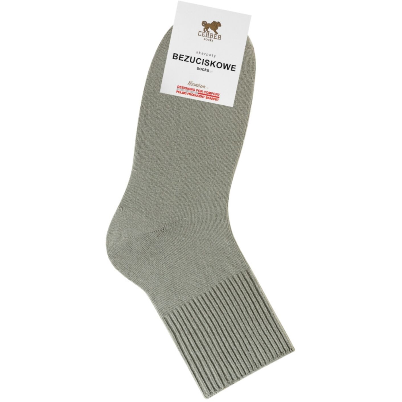 Skarpetki bezuciskowe - damskie - oliwka