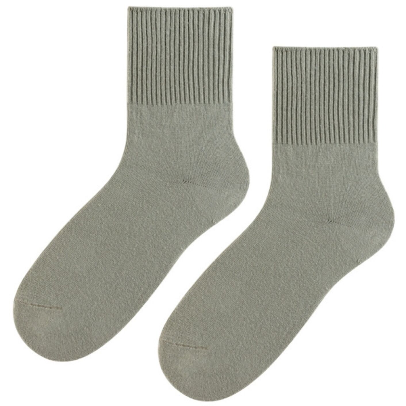 Skarpetki bezuciskowe - damskie - oliwka