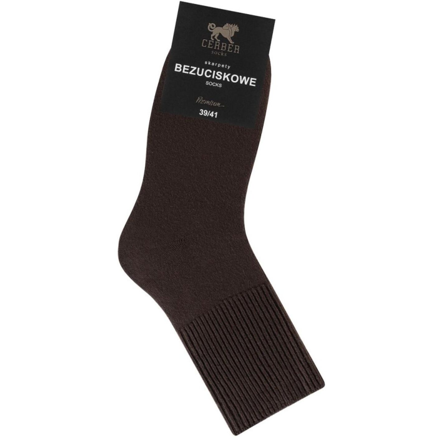Skarpetki bezuciskowe - męskie - brąz