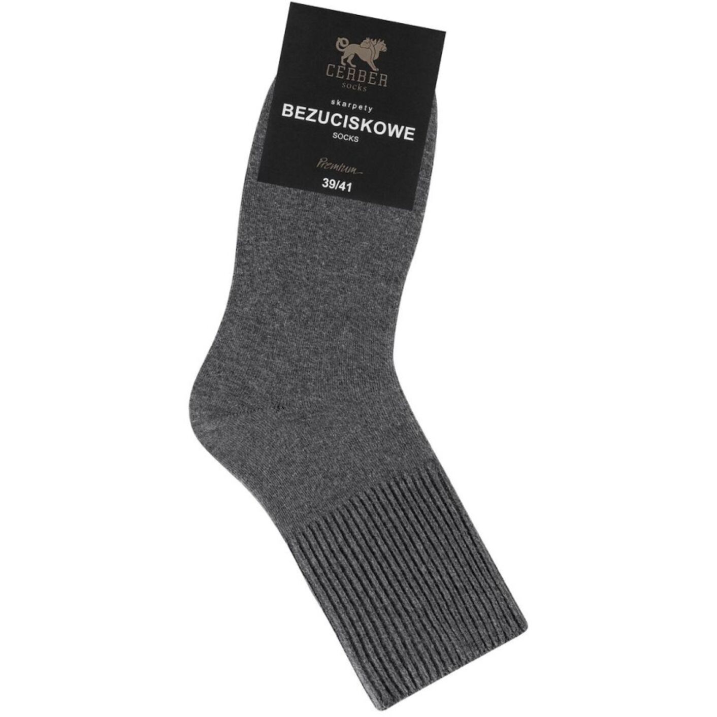 Skarpetki bezuciskowe - męskie - ciemny szary melanż