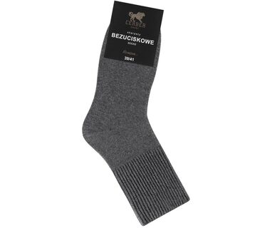 Skarpetki bezuciskowe - męskie - ciemny szary melanż