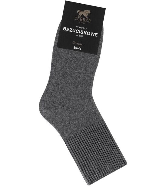 Skarpetki bezuciskowe - męskie - ciemny szary melanż