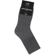 Skarpetki bezuciskowe - męskie - ciemny szary melanż