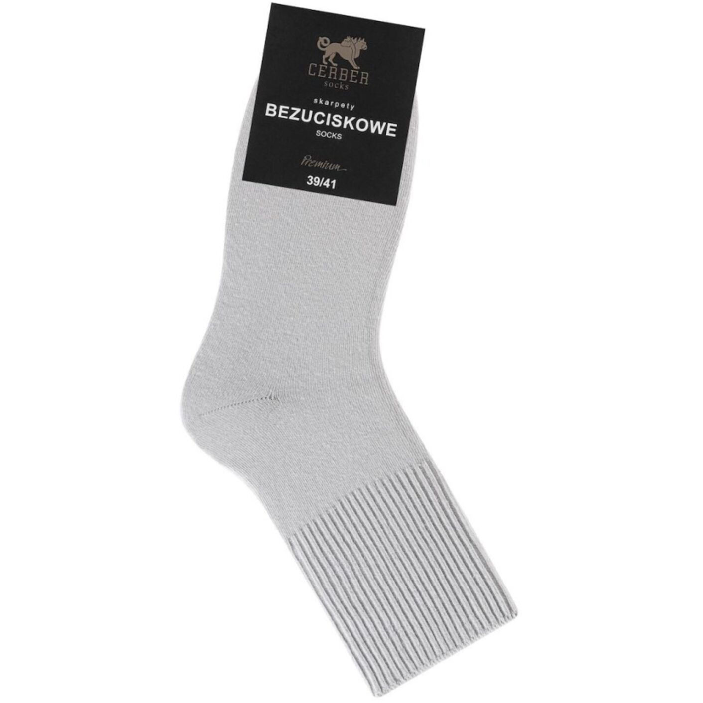 Skarpetki bezuciskowe - męskie - jasny szary