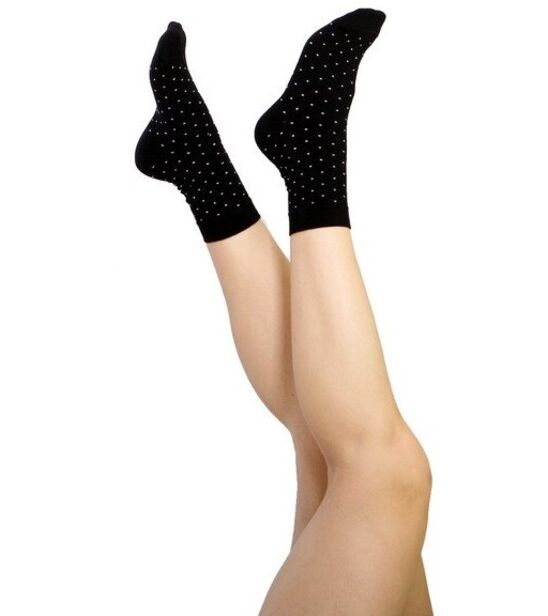 Skarpetki Czarne w Małe Kwadraty