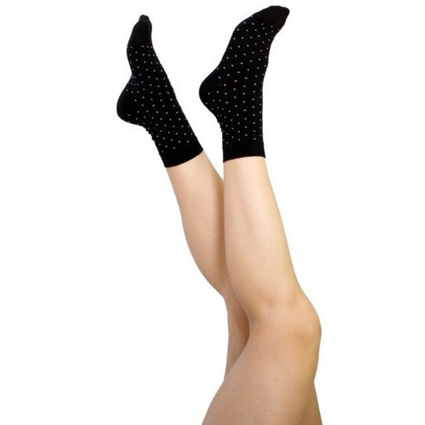 Skarpetki Czarne w Małe Kwadraty