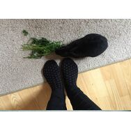 Skarpetki Czarne w Małe Kwadraty