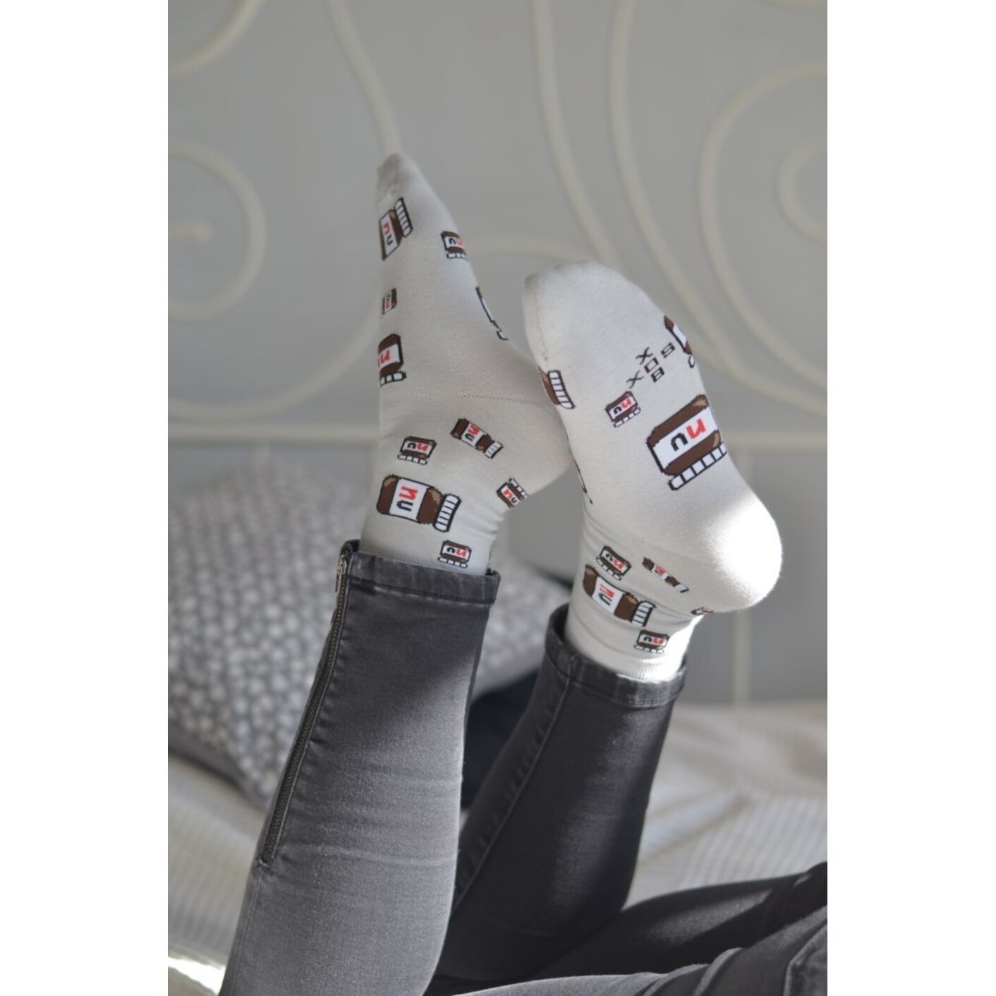 Skarpetki Słoiczek Czekolady z Szarym