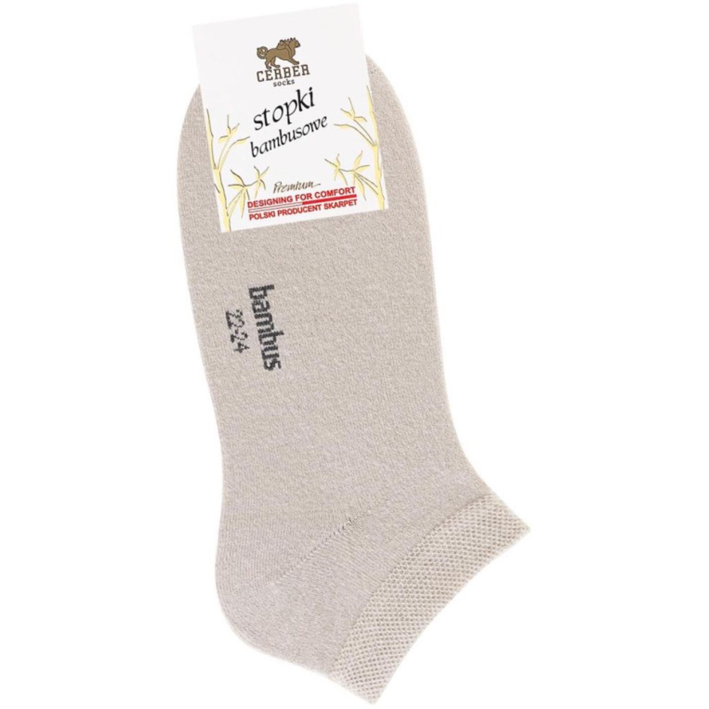 Skarpetki stopki - bambusowe - beż