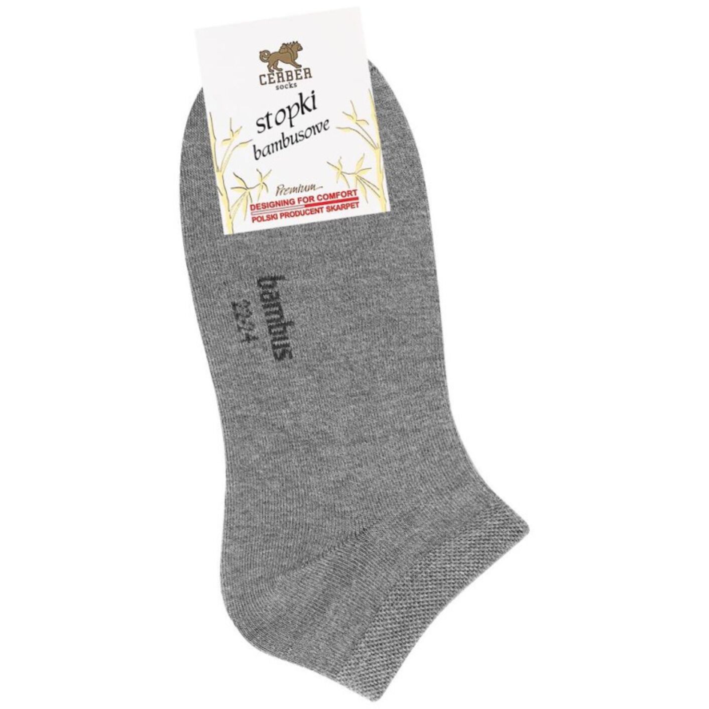 Skarpetki stopki - bambusowe - jasny szary melanz