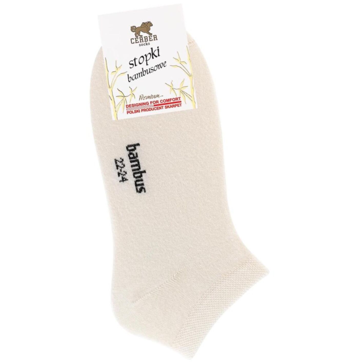 Skarpetki stopki - bambusowe - kremowy