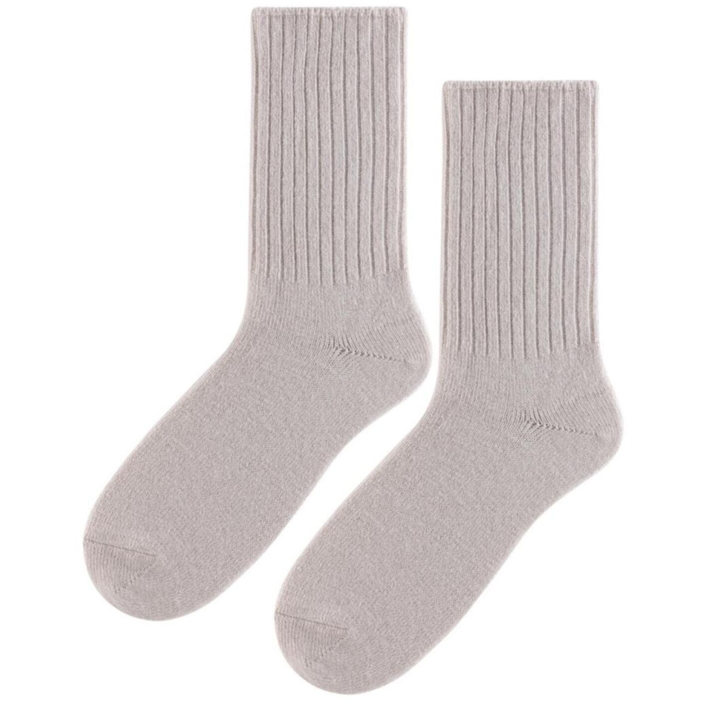 Skarpetki z wełny Merino - beż (90% naturalnej wełny)