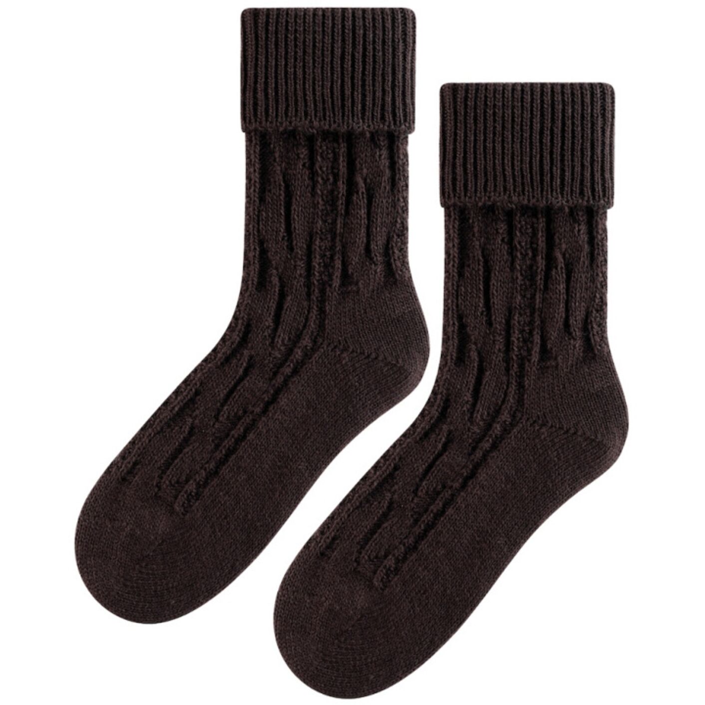 Skarpetki Wełniane - ciemny brąz