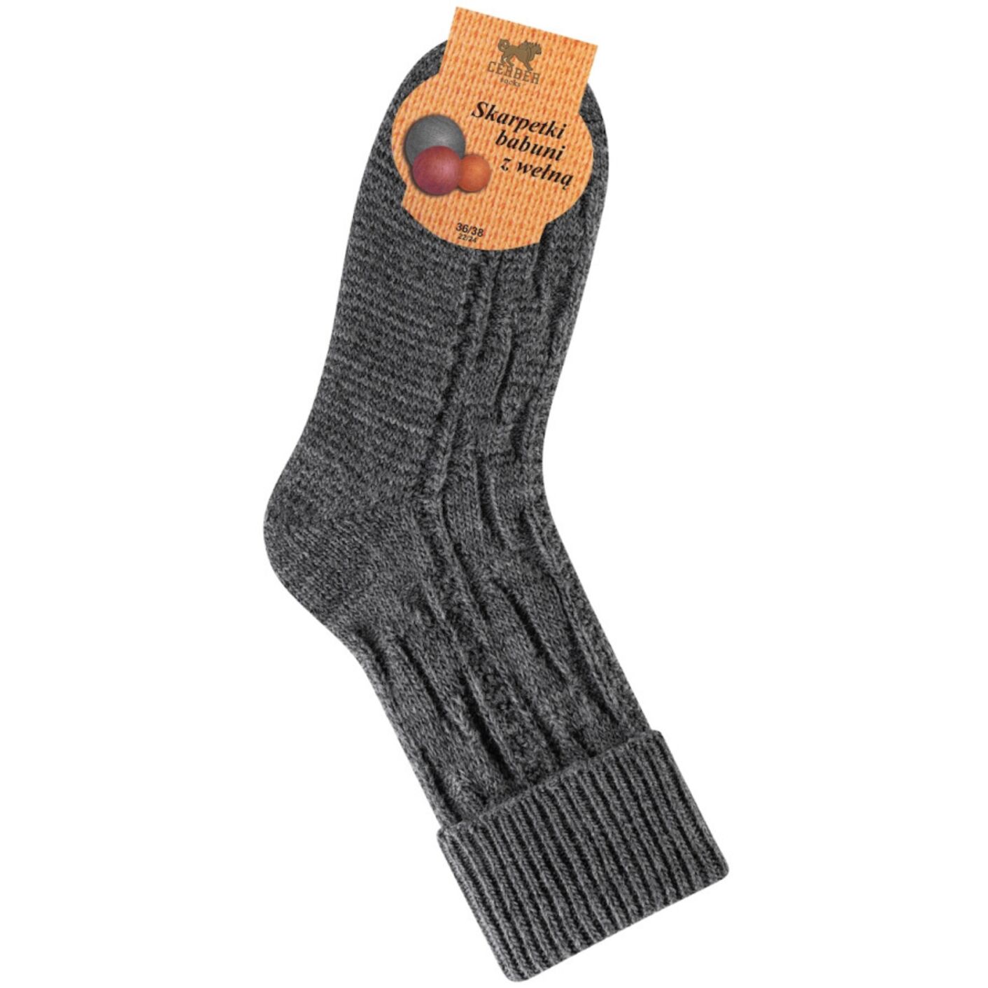 Skarpetki Wełniane - ciemny szary