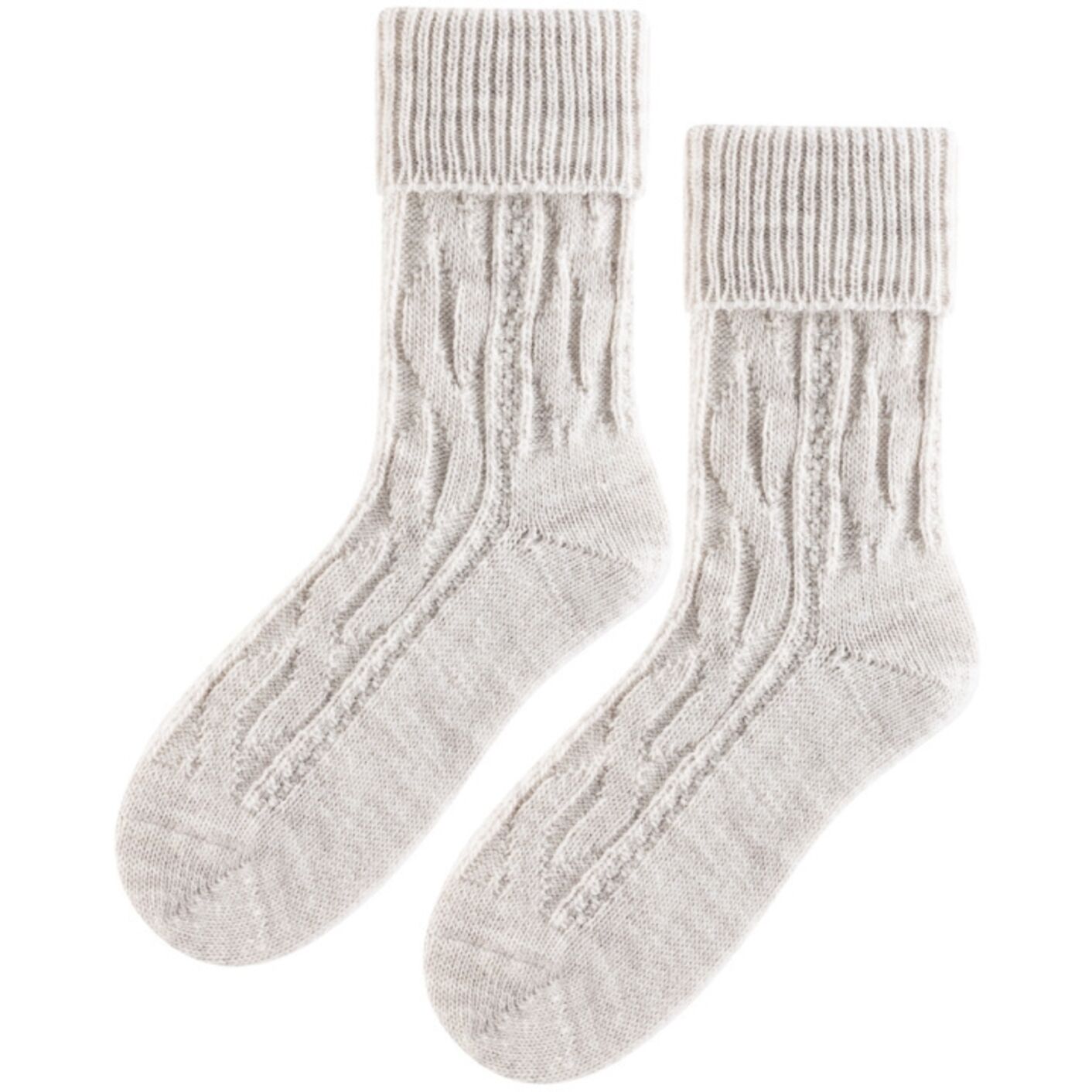 Skarpetki Wełniane - jasny szary melanż