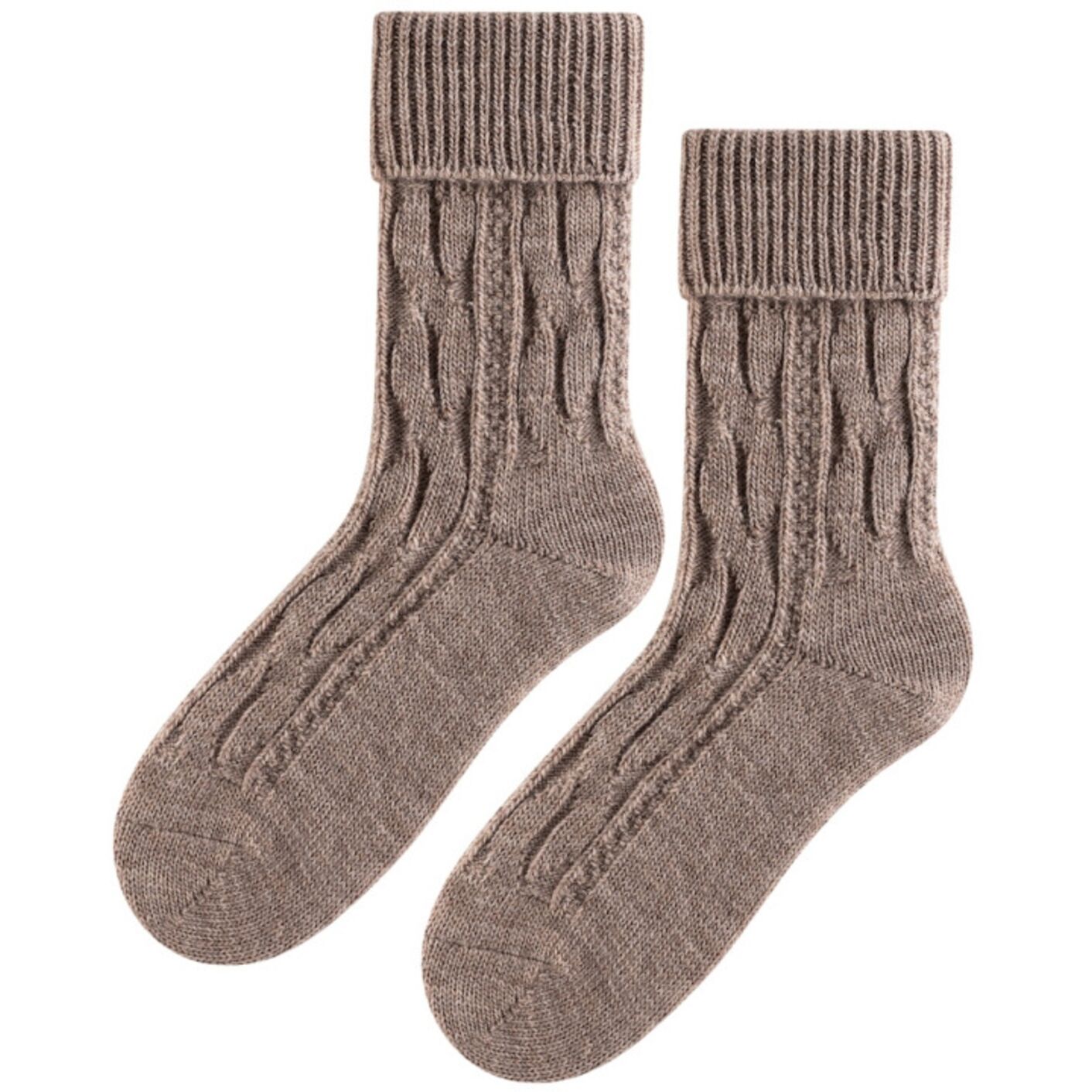 Skarpetki Wełniane - kawowy