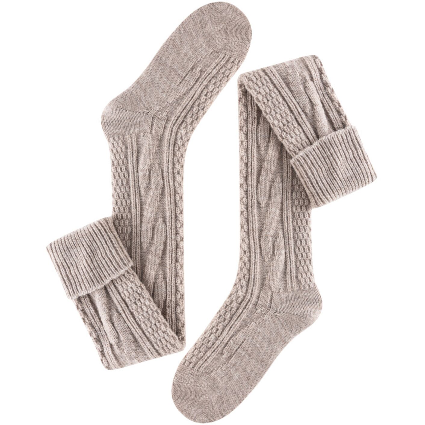 Beżowe zakolanówki - Sklep soxinthebox.pl