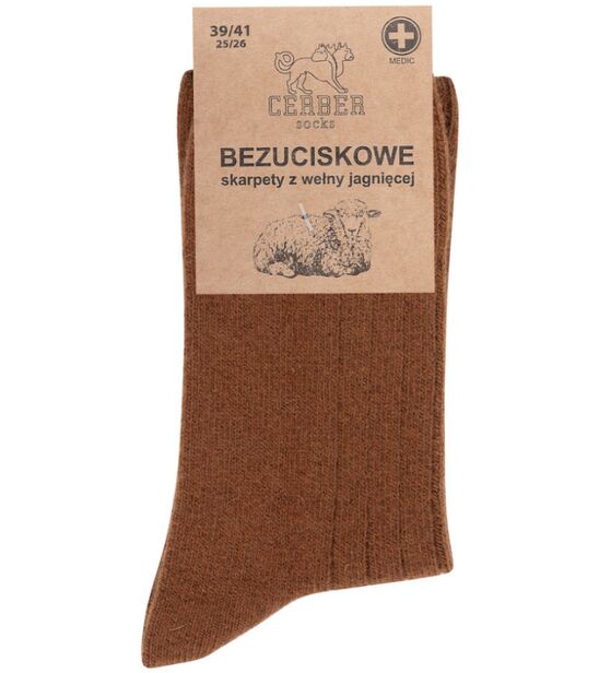 Brązowa wełna jagnięca - Sklep soxinthebox.pl