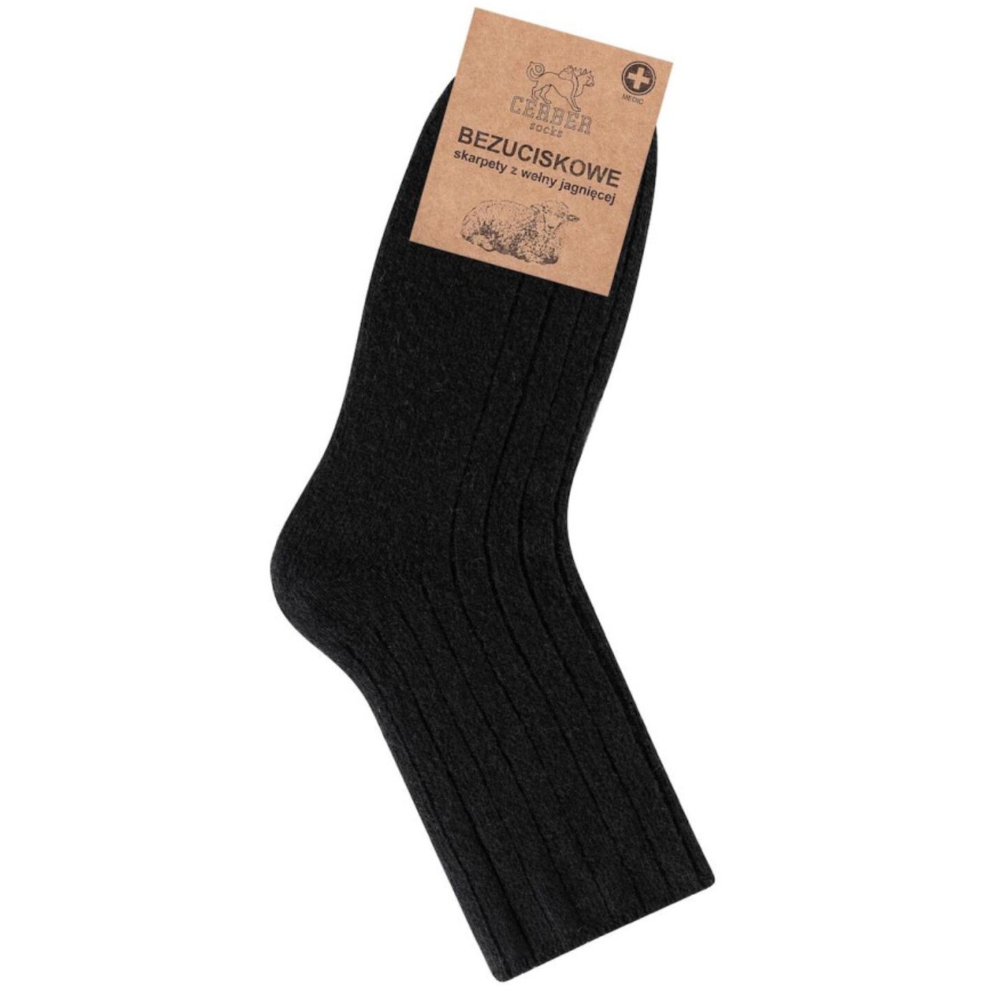 Czarna wełna jagnięca - Sklep soxinthebox.pl