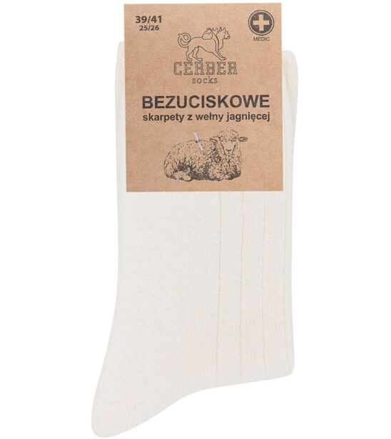 Ecru wełna jagnięca - Sklep soxinthebox.pl