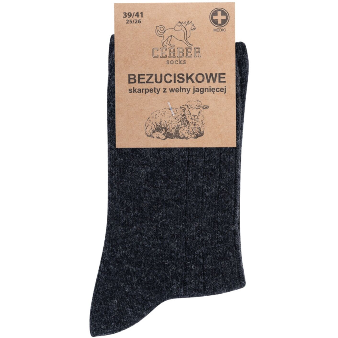 Grafitowa wełna jagnięca - Sklep soxinthebox.pl