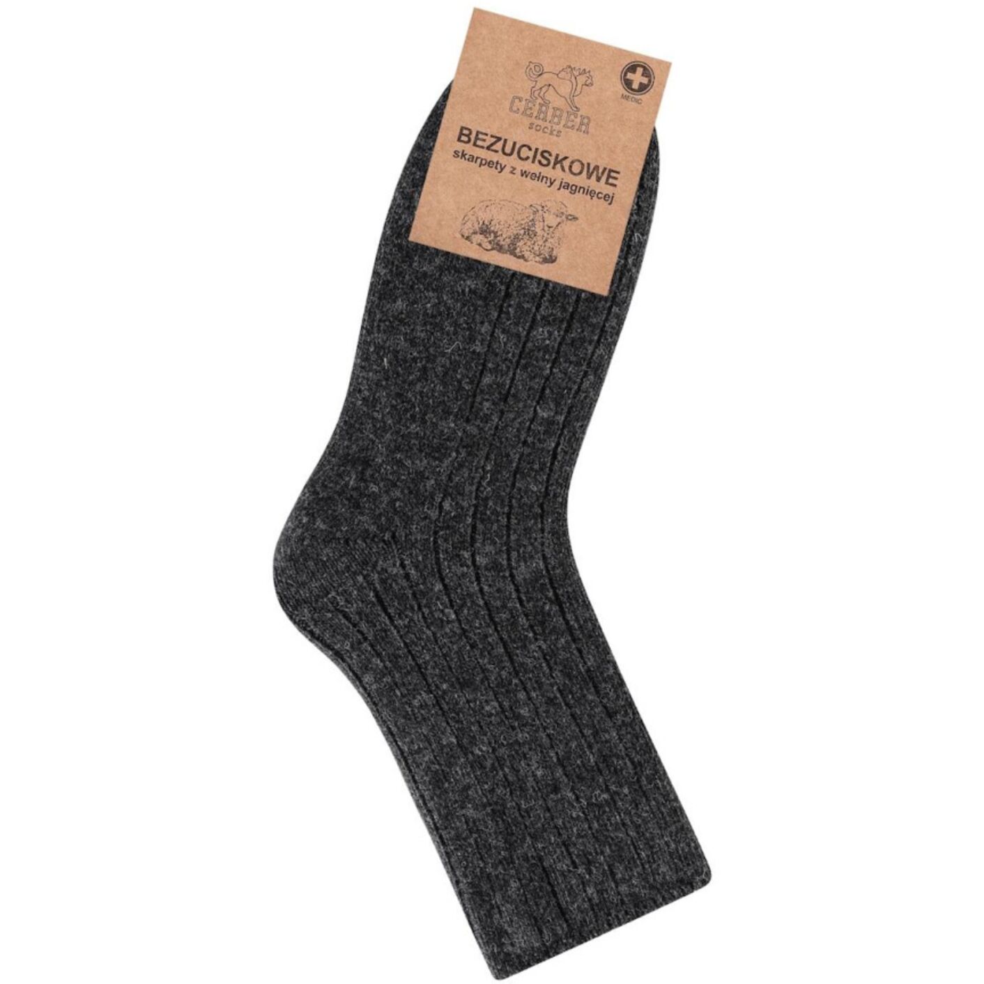 Grafitowa wełna jagnięca - Sklep soxinthebox.pl