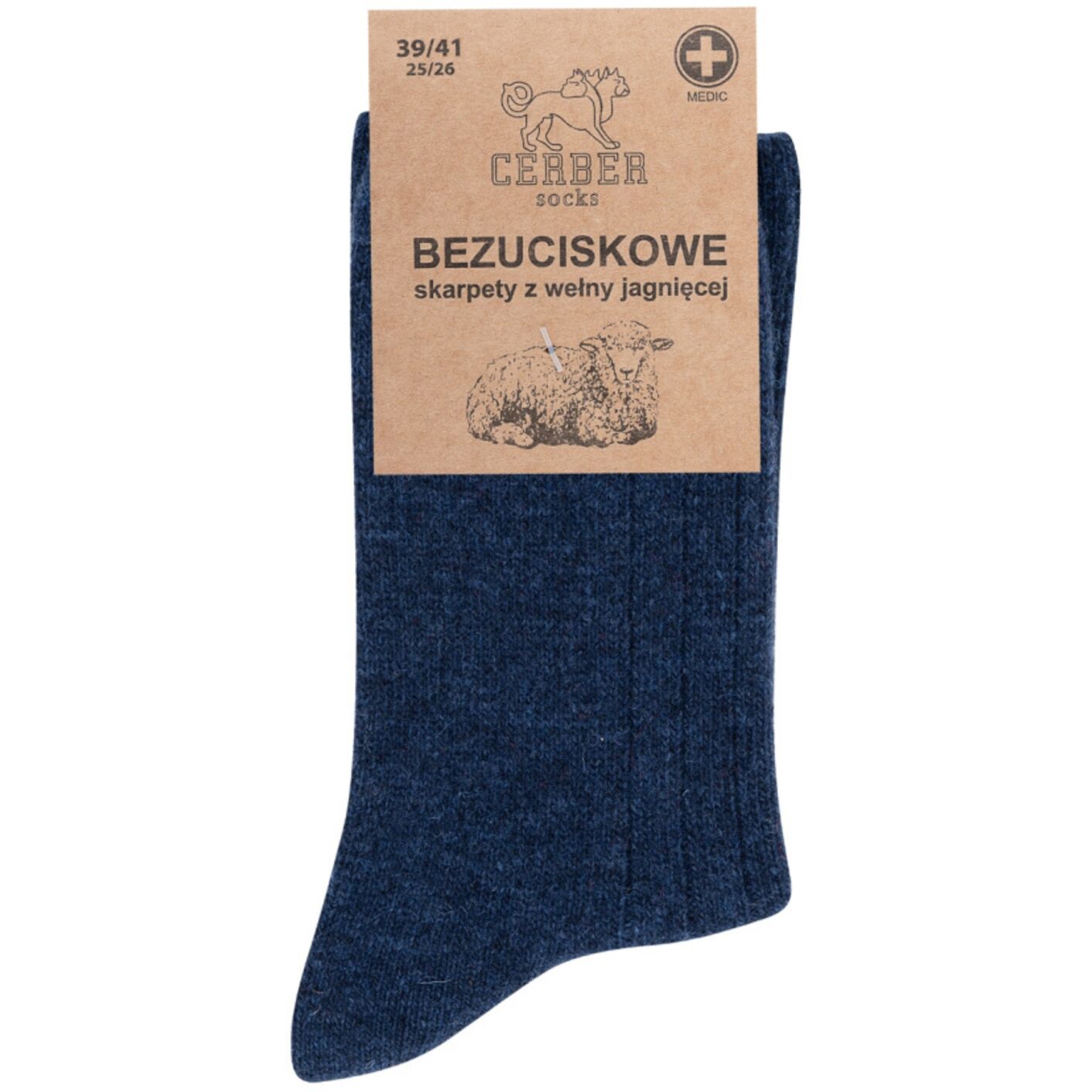 Granatowa wełna jagnięca - Sklep soxinthebox.pl