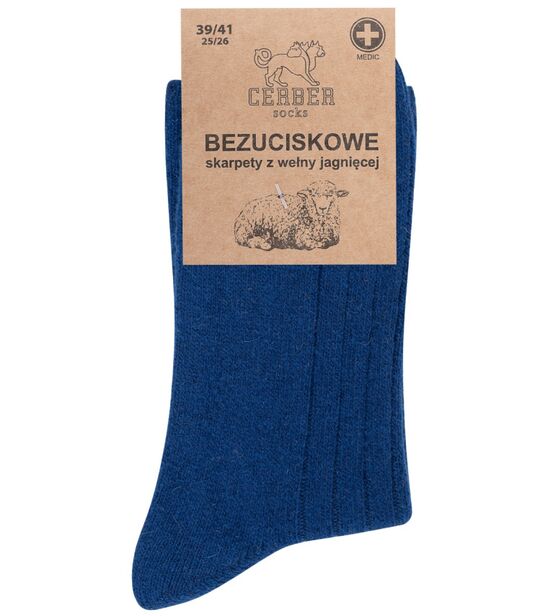 Jasny granat wełna jagnięca - Sklep soxinthebox.pl