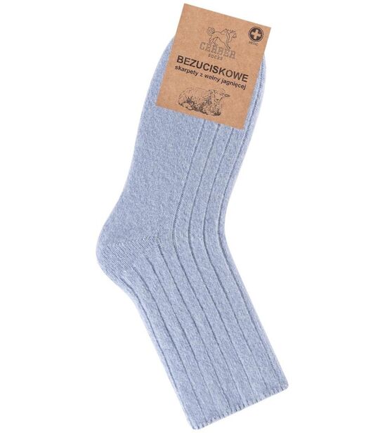 Jasno - niebieska wełna jagnięca - Sklep soxinthebox.pl