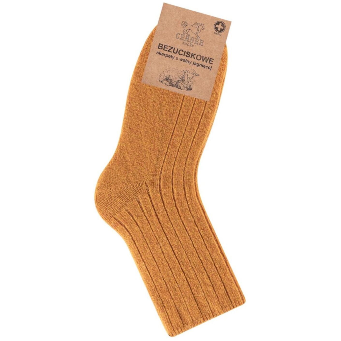 Musztardowa wełna jagnięca - Sklep soxinthebox.pl