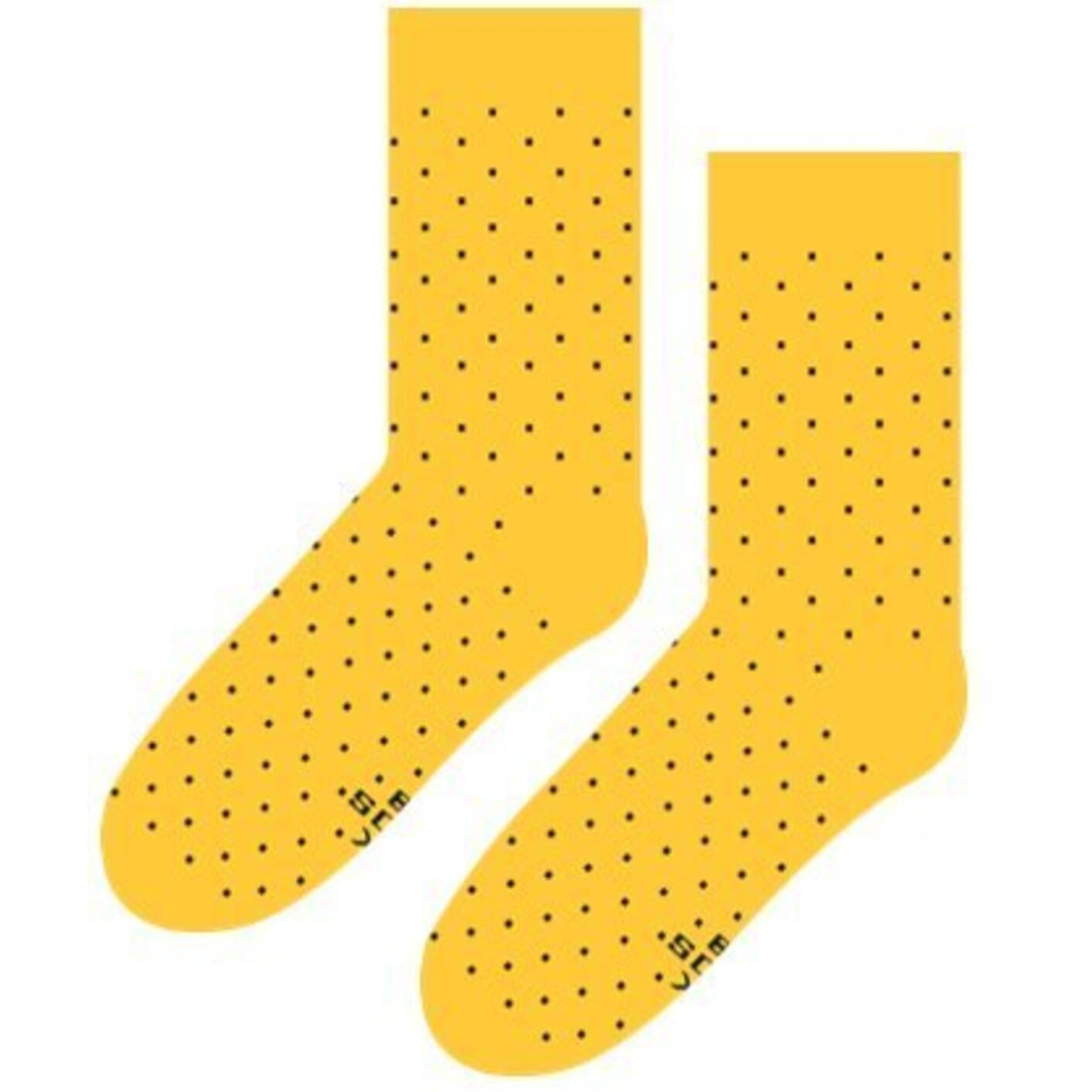 Skarpetki Żółte w Małe Kwadraty