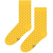 Skarpetki Żółte w Małe Kwadraty