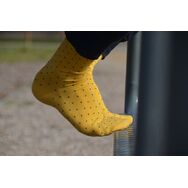 Skarpetki Żółte w Małe Kwadraty