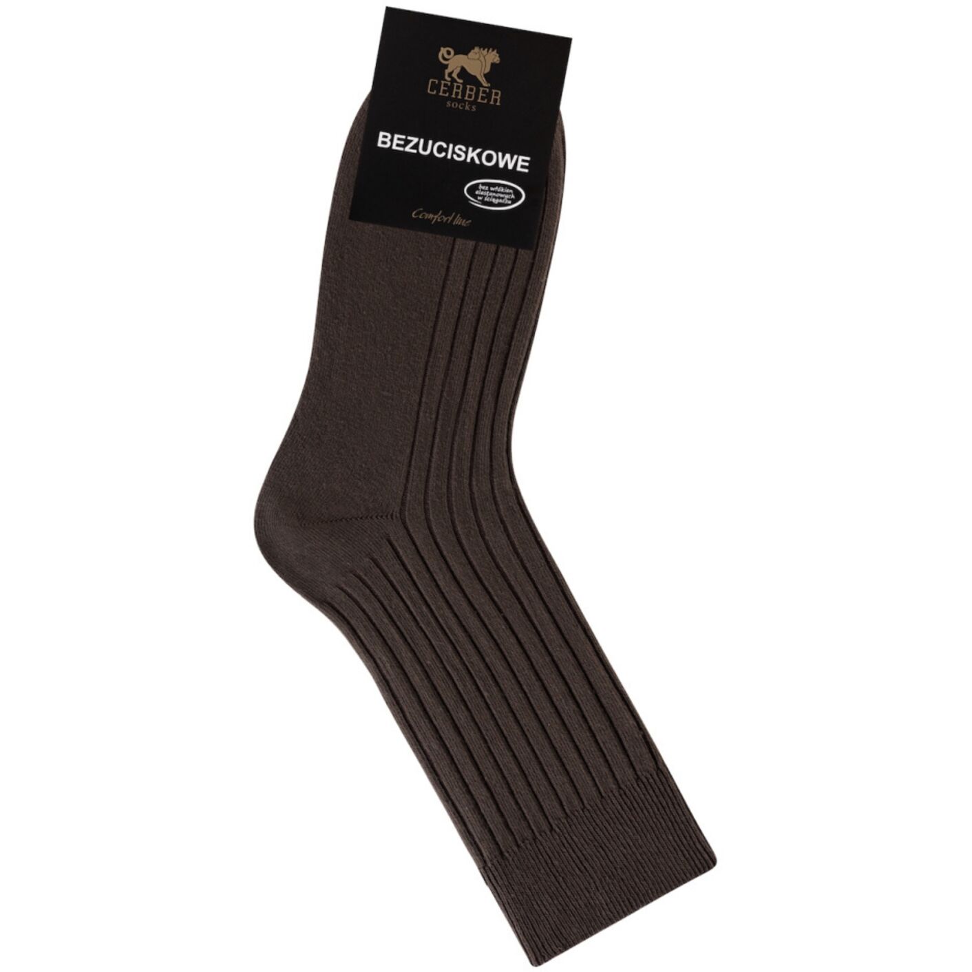 Skarpety bezuciskowe - Comfort Line - brąz