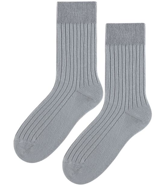 Skarpety bezuciskowe - Comfort Line - szaro niebieski